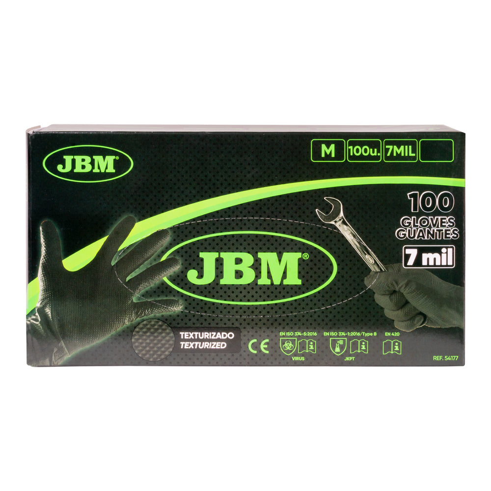 GUANTES DE NITRILO 7MIL JBM 100UDS.